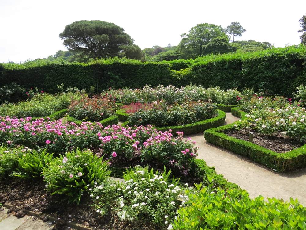 Formal gardens.
