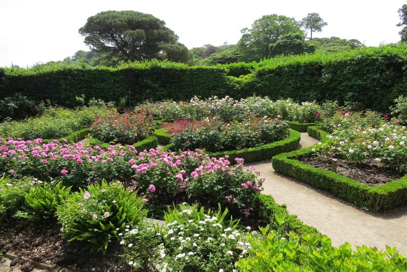 Formal gardens.
