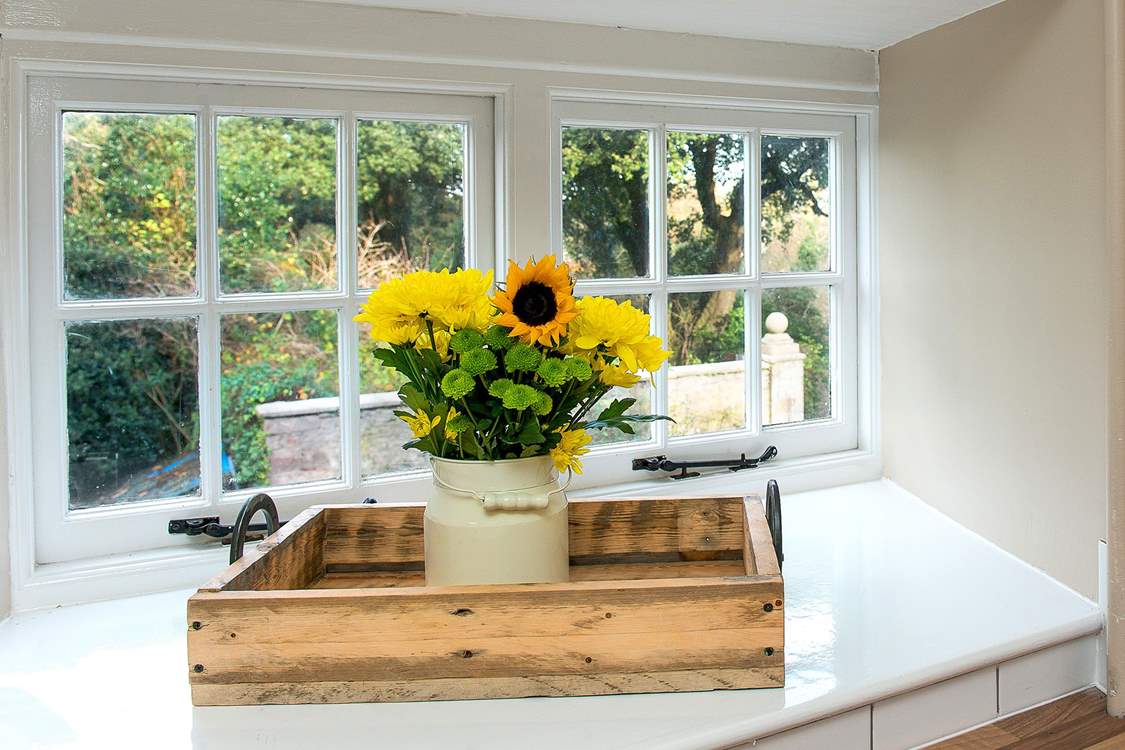 A pretty country view from the window.