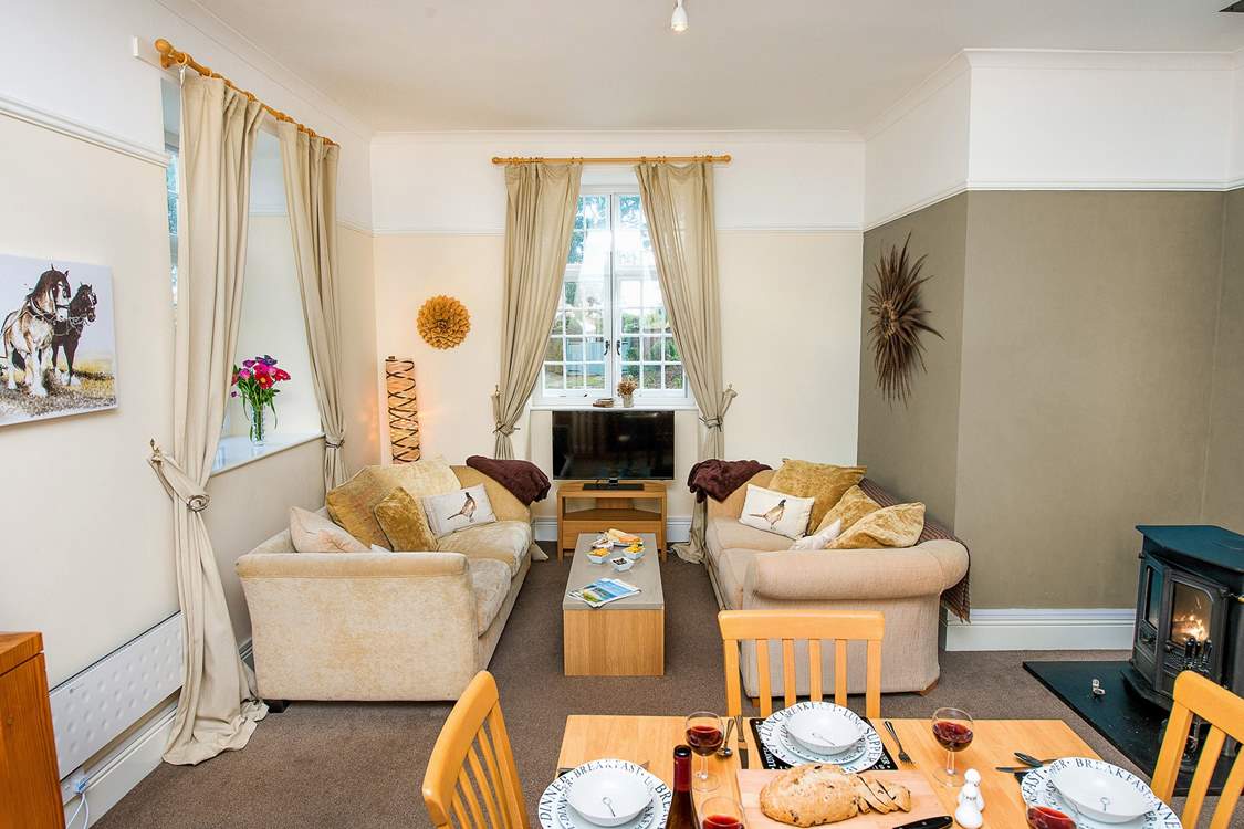 You'll keep warm and cosy thanks to the wood-burner.