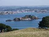 A view from Mount Edgcumbe across Plymouth Sound.
