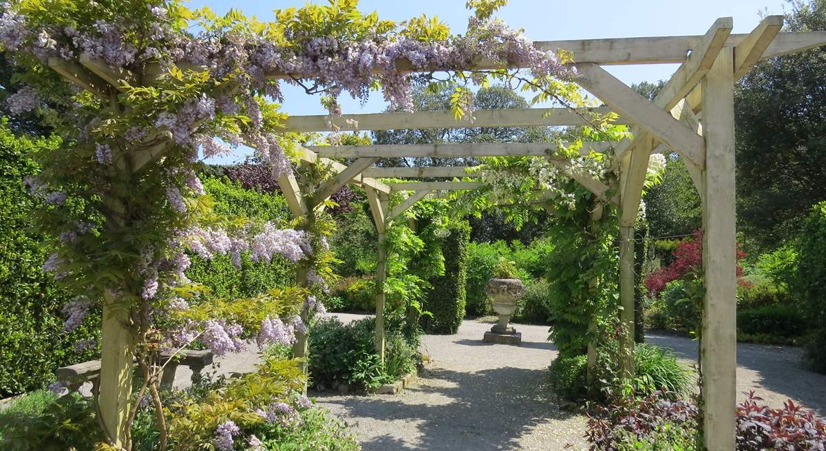 A pergola in the formal garden.