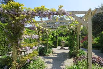 A pergola in the formal garden.