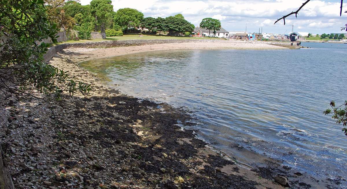 A small beach just before you get to the Cremyll Ferry.