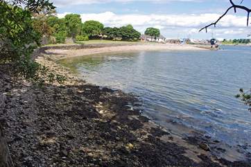A small beach just before you get to the Cremyll Ferry.