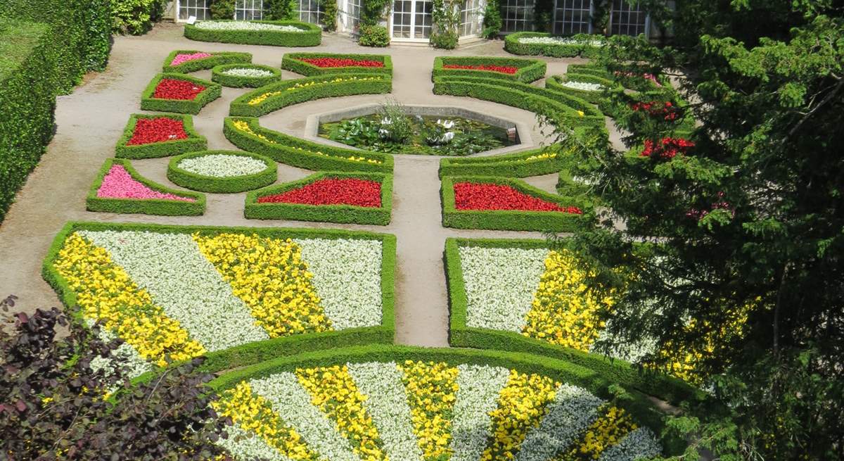 The formal gardens.