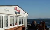 The Noisy Lobster at Avon beach, a fifteen minute stroll from Sandy Days, with the Isle Of Wight in the background. - Thumbnail Image