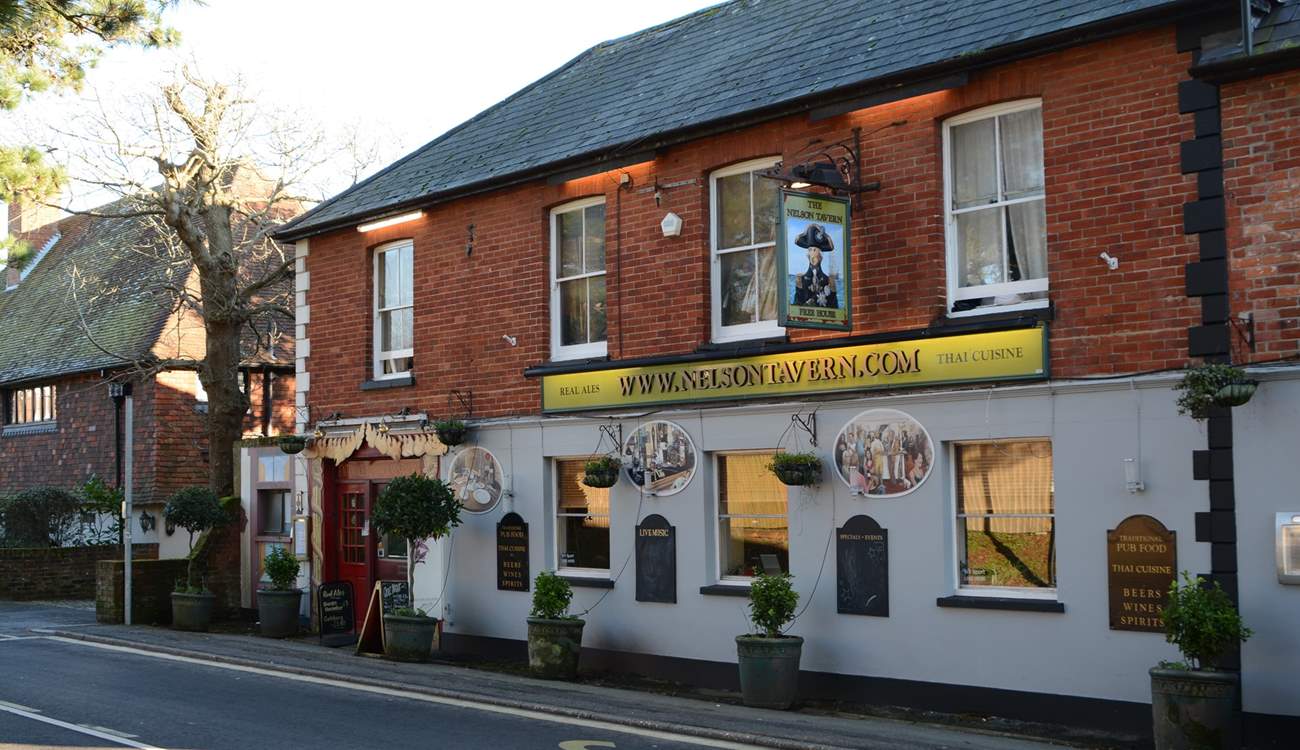 The Nelson pub is a two minute walk from Sandy Days.