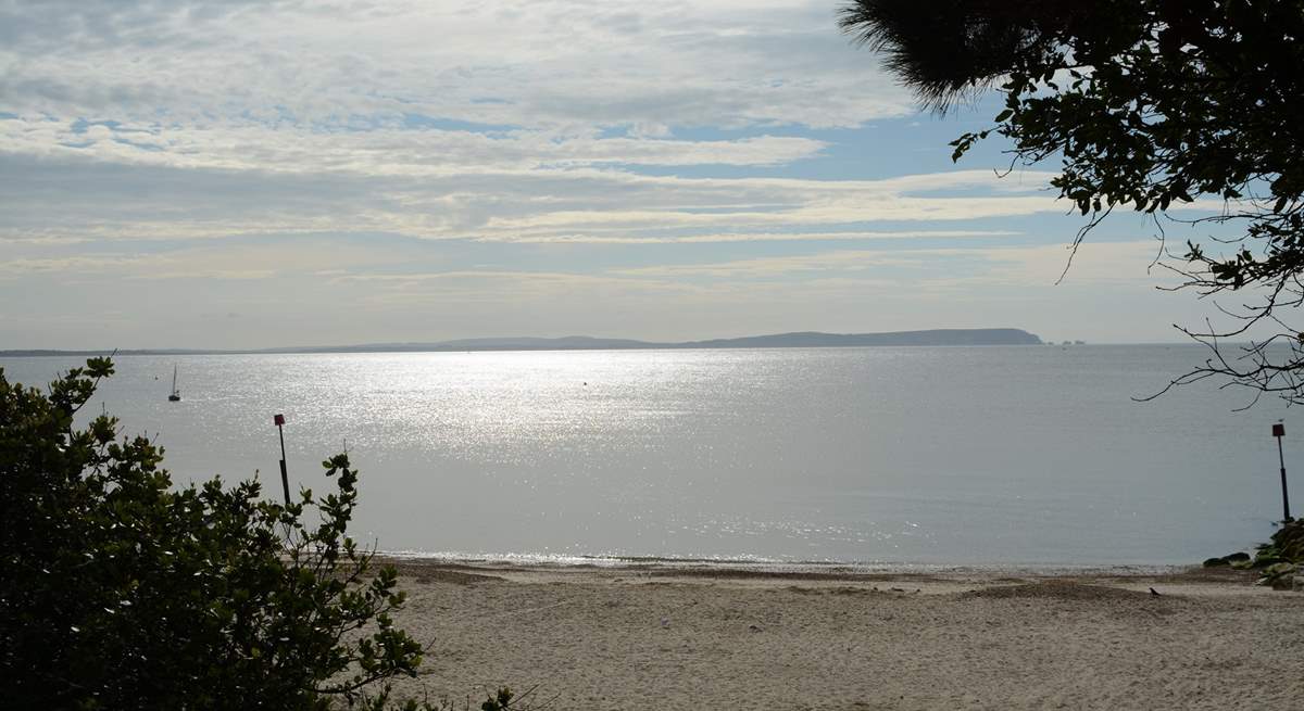 The Isle of Wight from Avon beach.