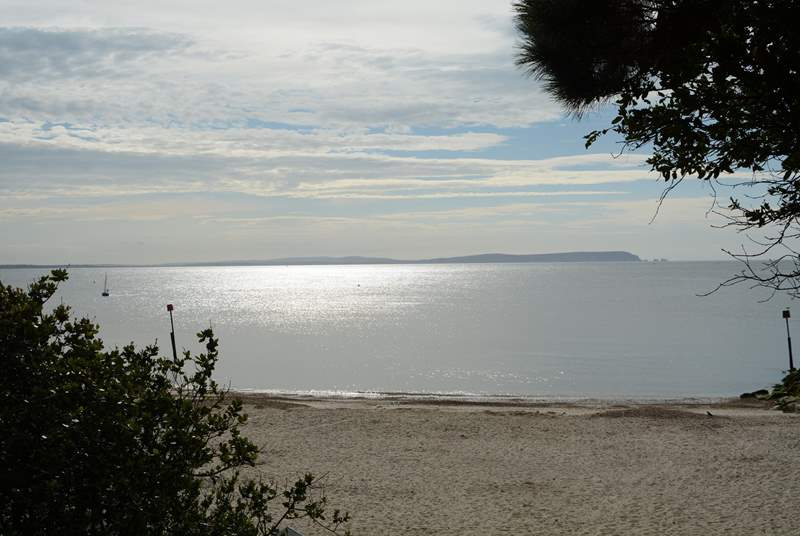 The Isle of Wight from Avon beach.