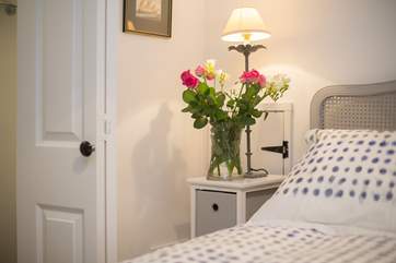 Soft pillows, gorgeous bedding - you will not want to get up.