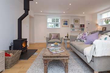 The sitting-room has a lovely wood-burning stove so that you will be as snug as you like whatever the time of year.