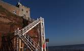 This is Jacob's Ladder at Sidmouth. There is a long sandy beach here at low tide. - Thumbnail Image