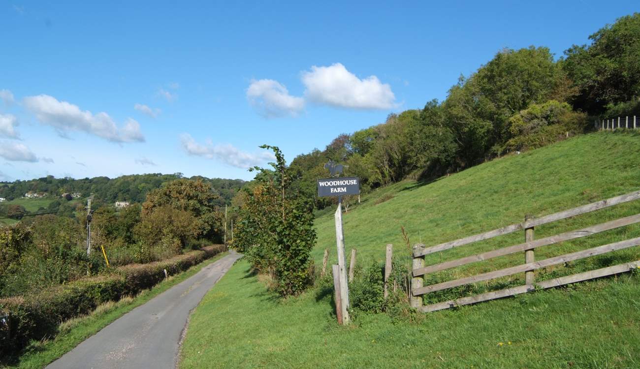 The long farm driveway leads to...