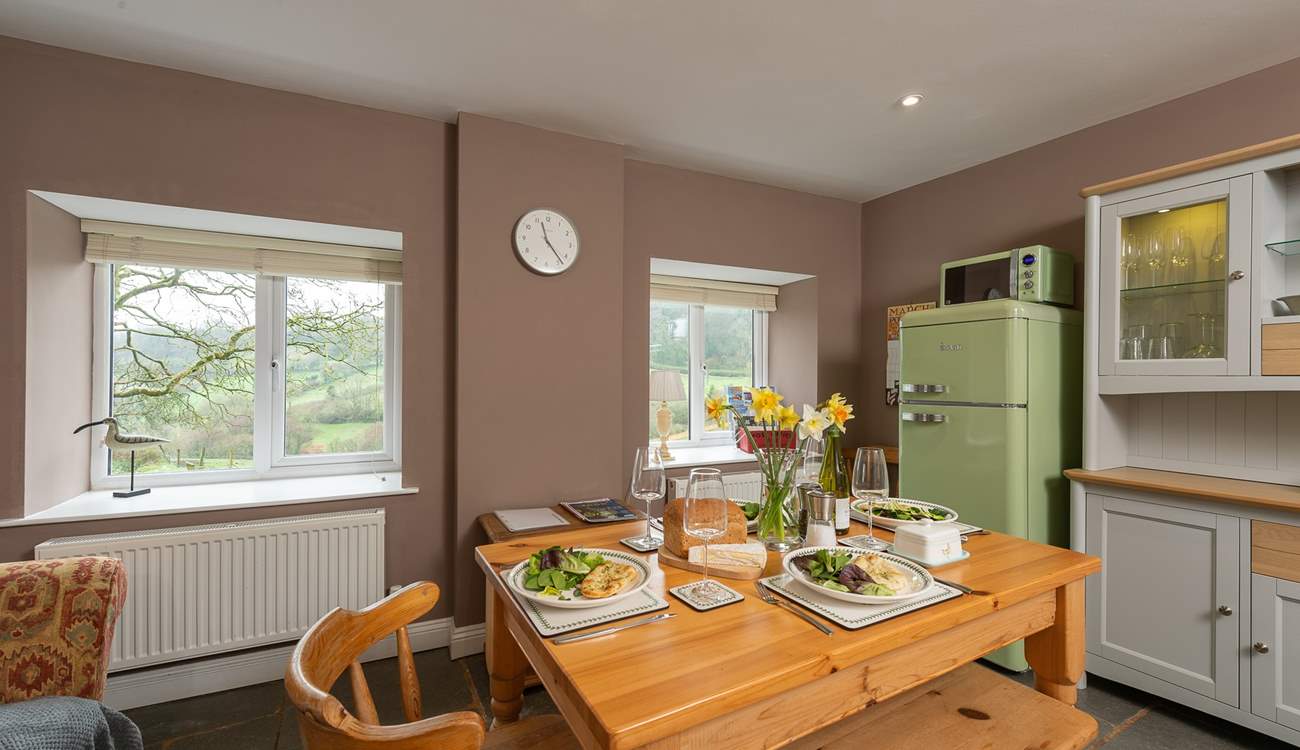 The views from this room stretch all the way down the valley in the direction of the village. It is a lovely walk as the little lane is so quiet.