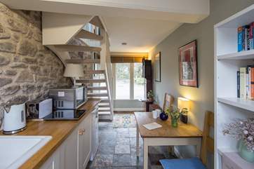 The galley style kitchen/diner.