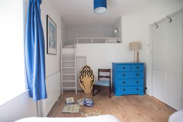 The cabin bed (recommended for older children as accessed via the ladder).
