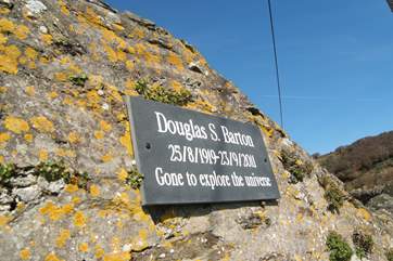 A memorial plaque above one of the coastal footpath benches...what a lovely epitaph!