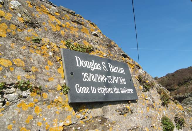 A memorial plaque above one of the coastal footpath benches...what a lovely epitaph!