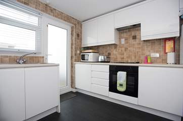 The kitchen is well-equipped.