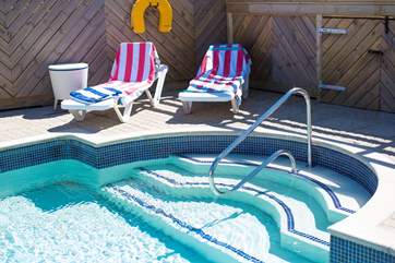 Step into the pool.