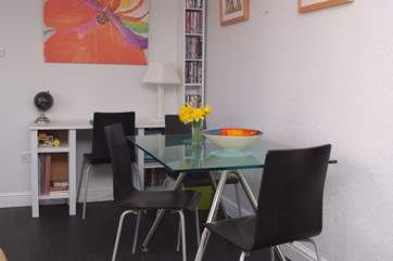 The dining area.