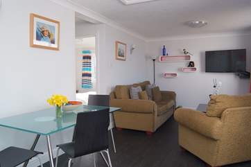 The open plan living area.