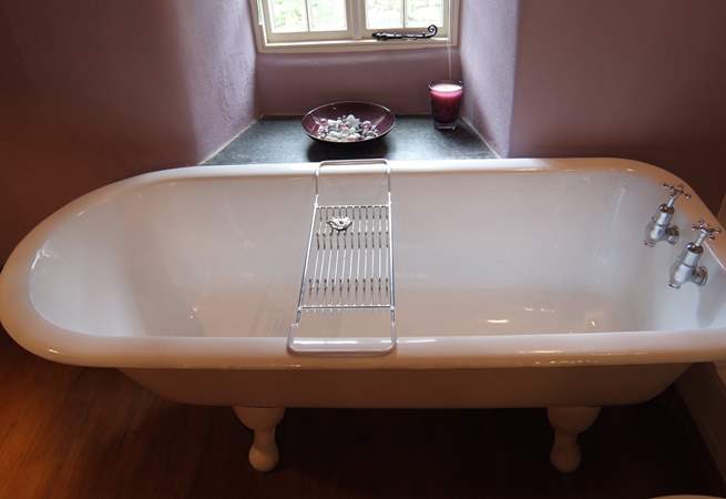 Bath time will be a real treat in the gorgeous roll-top bath.