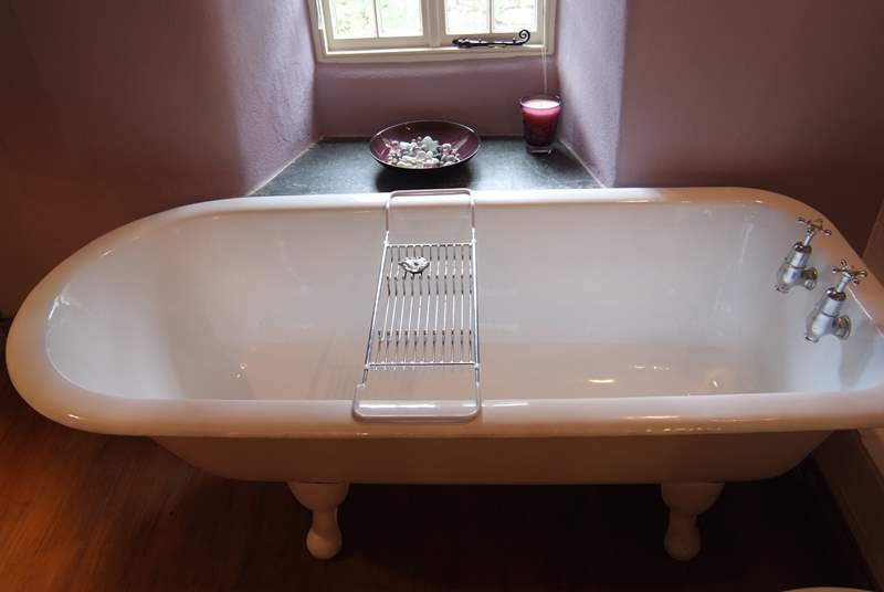 Bath time will be a real treat in the gorgeous roll-top bath.