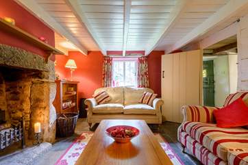 The lounge is snug and cosy with an open fire to keep you warm all year round.