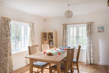 The dining end of the living-room, also great for playing games with family and friends.