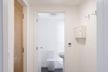 The cloakroom is on the ground floor just off the kitchen.