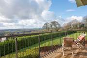 Bashford Lodge has a full width balcony to celebrate the most amazing views - you can see for miles!   
