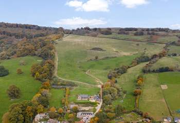 The lodge offers acres of land to explore...