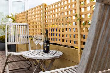 Al fresco dining is a delight on the outside terrace.