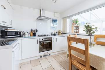 The small but perfectly formed kitchen.