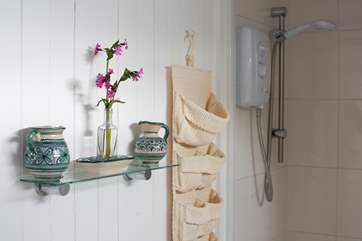 A long, hot shower awaits you after a day of exploration.