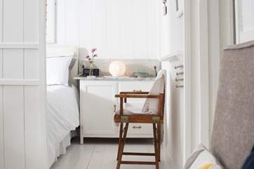 Looking through into the lovely main bedroom.