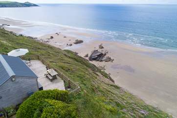 Rockwater Cabin has one of the best positions on the clifftop.