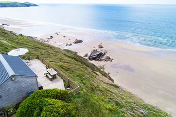 Rockwater Cabin has one of the best positions on the clifftop.
