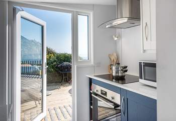 Cooking won't be chore when you can open up the door and enjoy the sublime setting.