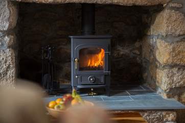 The wood-burner will keep you toasty on those cooler days and nights.