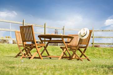 Enjoy coffee in the sunshine.