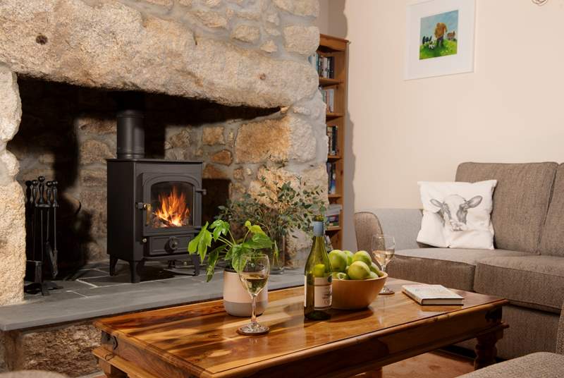 The wood-burner will keep you toasty on those cooler days and nights.