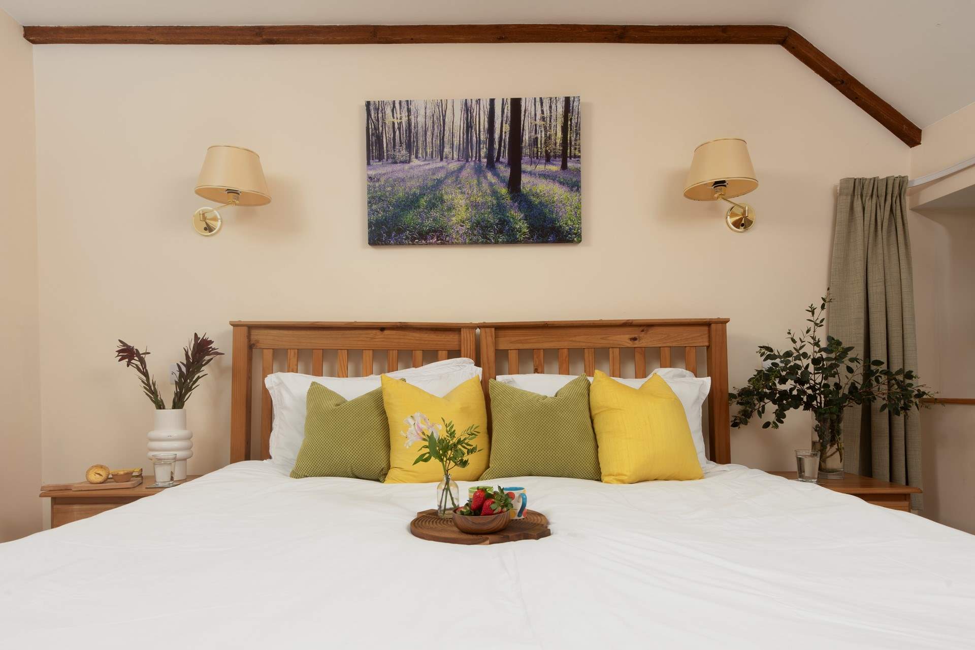 Enjoy a relaxing start to the day in this lovely room. 