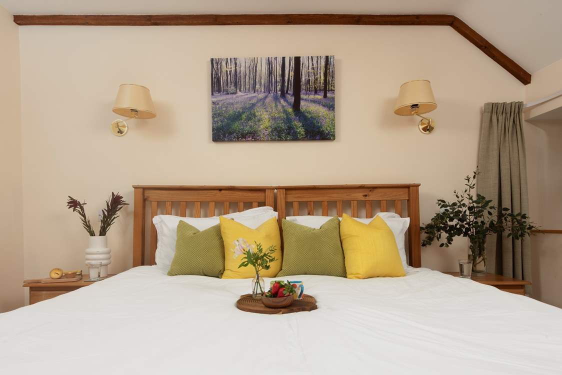 Enjoy a relaxing start to the day in this lovely room.
