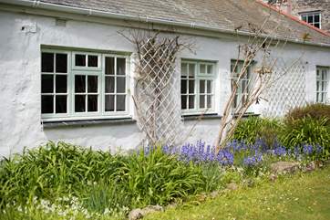 The back of the cottage, home to a gorgeous enclosed private garden.