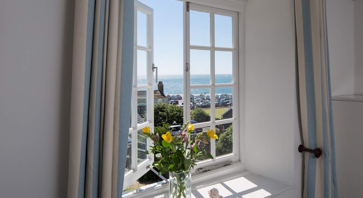 Breathe in really fresh sea air and enjoy being on holiday. The view from Bedroom 4.