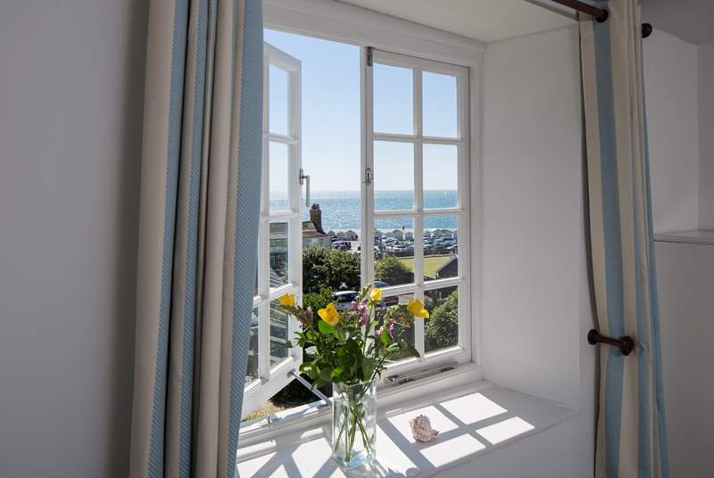 Breathe in really fresh sea air and enjoy being on holiday. The view from Bedroom 4.