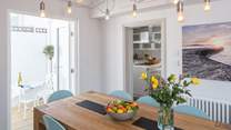 There are two courtyard areas either side of the dining-room.